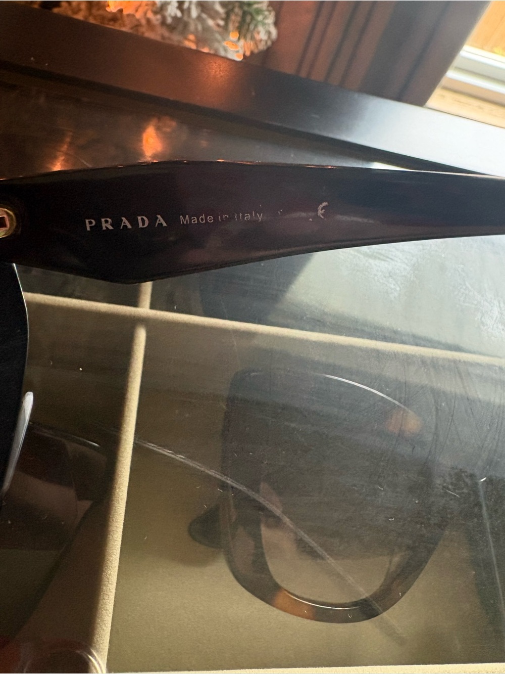 Prada Oversized Cat Eye Sunglasses in Black - Picture 5 of 8